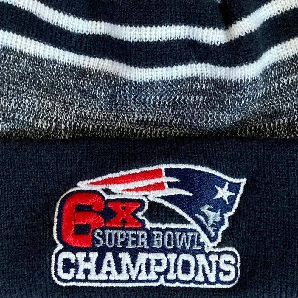 New England Patriots New Era 6X Super Bowl Champions Winter Hat OS